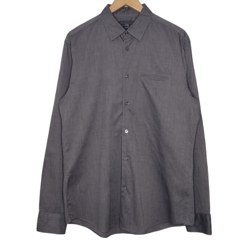 John Varvatos Men's Comfort Fit Long Sleeve Casual Button Down Dress Shirt Sz M